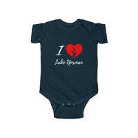 Cute! I Love Lake Norman Onsie | Infant Fine Jersey Bodysuit Lake Norman outside of Charlotte Onsie