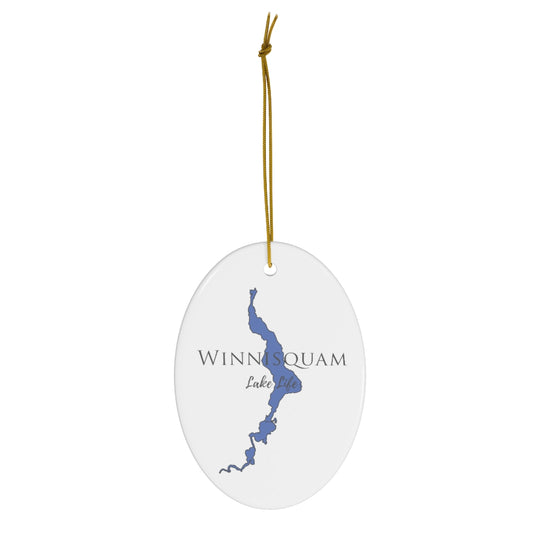 Winnisquam Lake Life Ceramic Ornament - Classic Christmas Ornaments -  New Hamphsire Lake