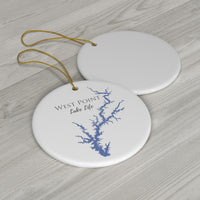 West Point Lake Life Ceramic Ornament - Classic Christmas Ornaments - Georgia Lake