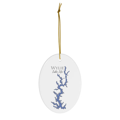 Wylie Lake Life Ceramic Ornament - Classic Christmas Ornaments -  North Carolina South Carolina Lake