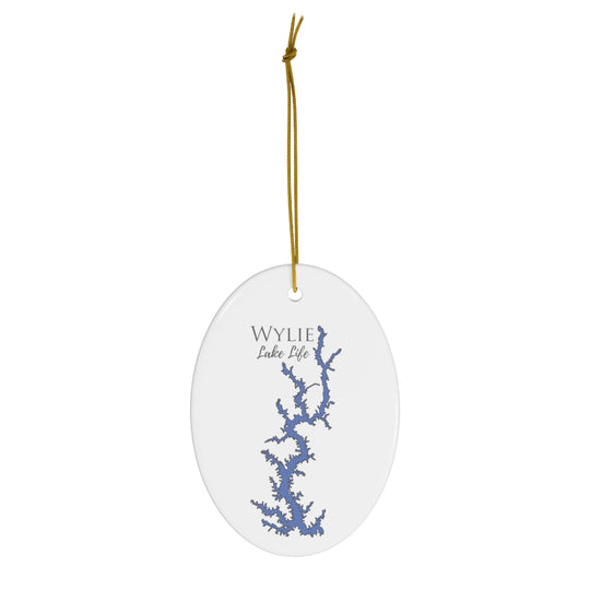 Wylie Lake Life Ceramic Ornament - Classic Christmas Ornaments -  North Carolina South Carolina Lake
