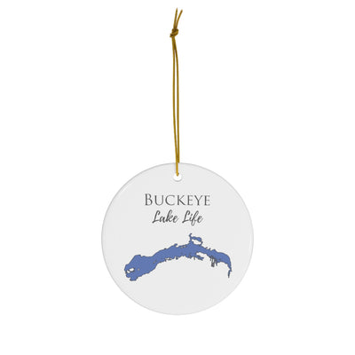 Buckeye Lake Life Ceramic Ornament - Classic Christmas Ornaments -  Ohio Lake