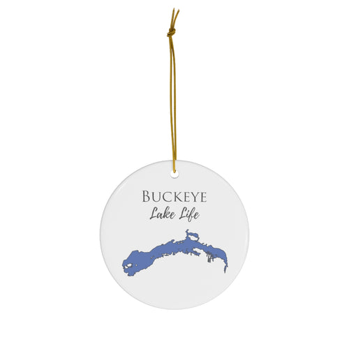 Buckeye Lake Life Ceramic Ornament - Classic Christmas Ornaments -  Ohio Lake