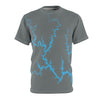Lewis Smith Lake Wrap Around Lake Design - Unisex AOP Cut & Sew Tee