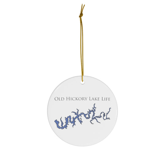 Old Hickory Lake Life Ceramic Ornament - Classic Christmas Ornaments - Tennessee Lake
