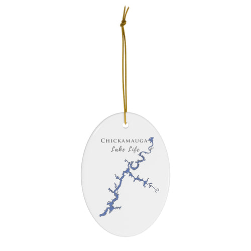 Chickamauga Lake Life Ceramic Ornament - Classic Christmas Ornaments - Tennessee Lake