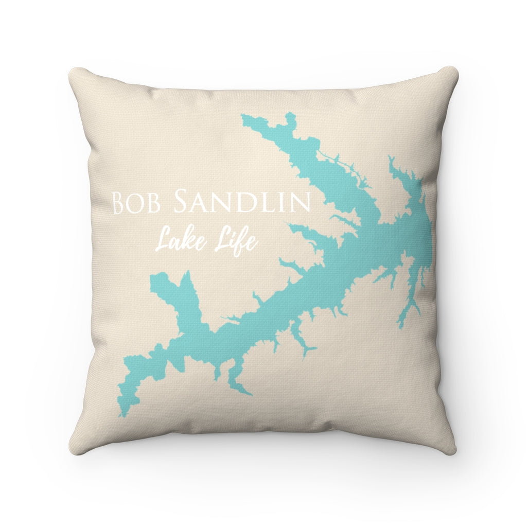 Bob Sandlin - Spun Polyester Square Pillow - Texas Lake
