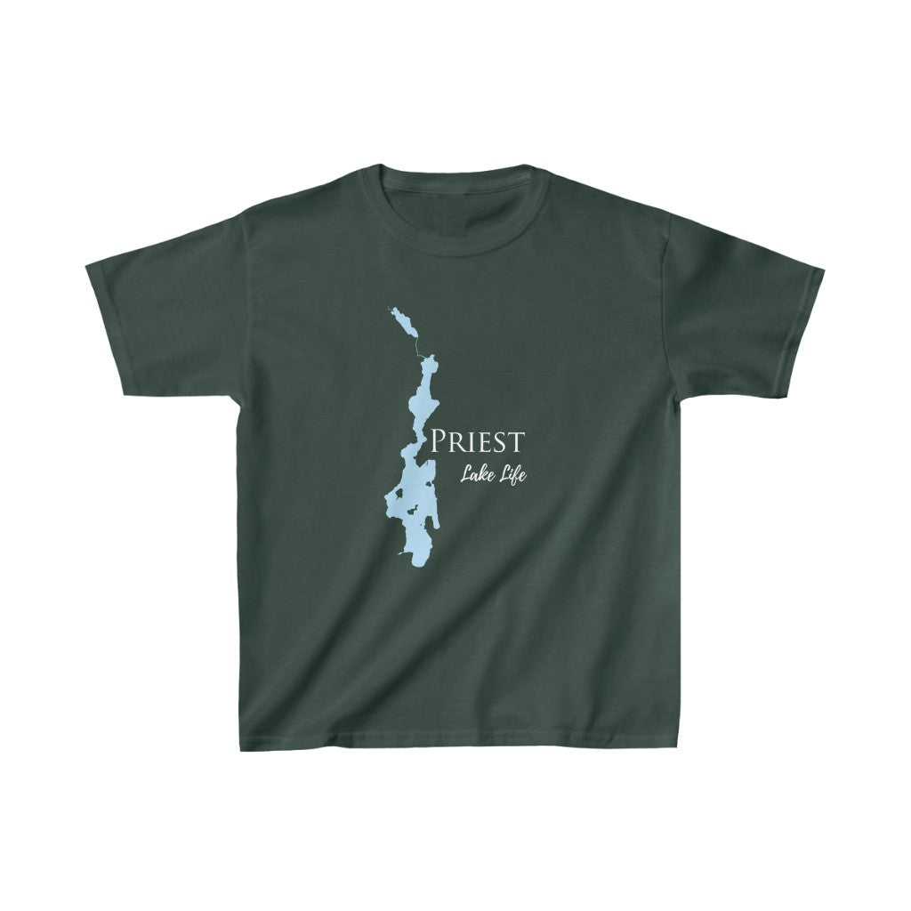 Priest Lake - Kids Heavy Cotton Youth Tee - Idaho Lake