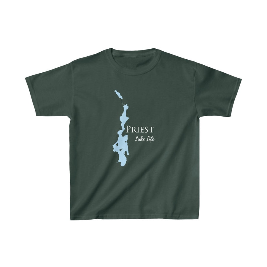 Priest Lake - Kids Heavy Cotton Youth Tee - Idaho Lake
