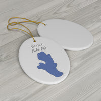 Burt Lake Life Ceramic Ornament - Classic Christmas Ornaments -  Michigan Lake