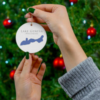 Lake Geneva - Ceramic Ornament - Classic Christmas Ornaments - Wisconsin Lake