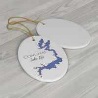 Conchas Lake Life Ceramic Ornament - Classic Christmas Ornaments -  New Mexico Lake