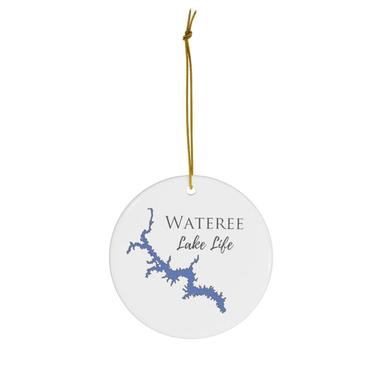 Wateree Lake Life Ceramic Ornament - Classic Christmas Ornaments - South Carolina Lake