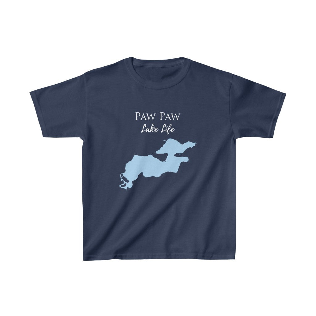 Paw Paw Lake Life - Kids Heavy Cotton Tee - Michigan Lake