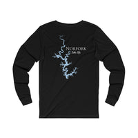 Norfork Lake Life Unisex Cotton Jersey Long Sleeve Tee - Front and Back Printed - Arkansas and Missouri Lake