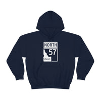 Highway 57 North - Front Printed Only - Highway to my Happy Place - Priest Lake Hoodie Sweatshirt - Idaho Lake