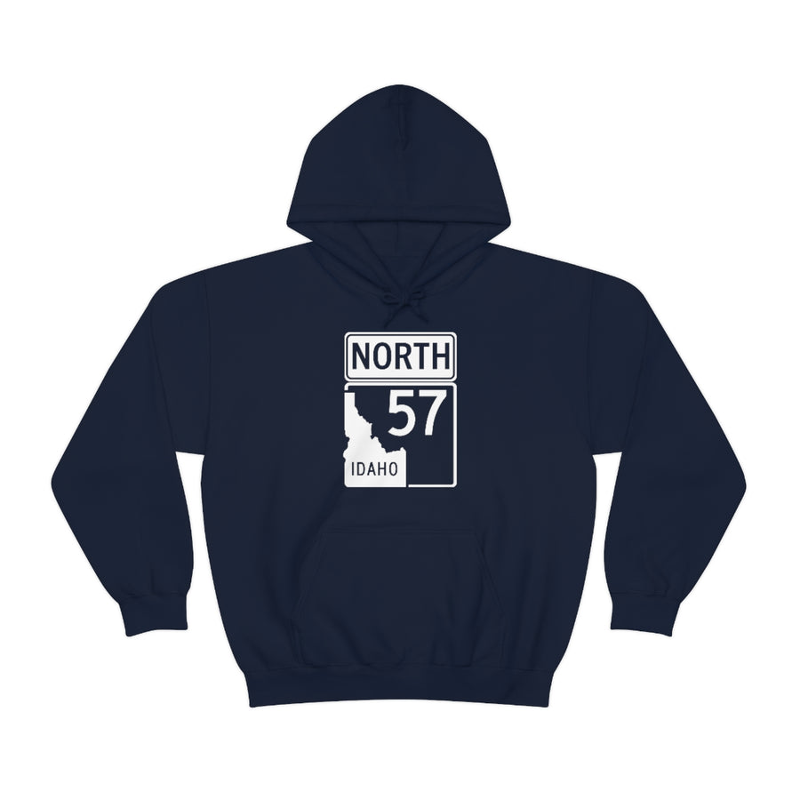 Highway 57 North - Front Printed Only - Highway to my Happy Place - Priest Lake Hoodie Sweatshirt - Idaho Lake