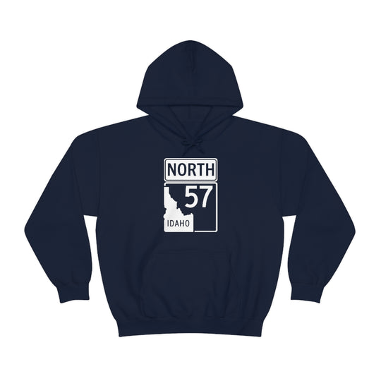 Highway 57 North - Front Printed Only - Highway to my Happy Place - Priest Lake Hoodie Sweatshirt - Idaho Lake