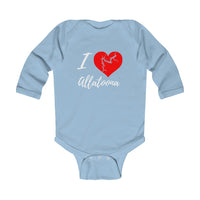 I Love Allatoona Onsie - I heart Allatoona Baby - Lake Allatoona - Infant Long Sleeve Bodysuit - Georgia Lake