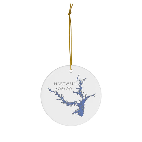 Hartwell Lake Life Ceramic Ornament - Classic Christmas Ornaments - Georgia & South Carolina Lake
