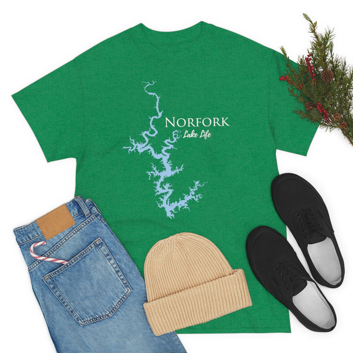 Norfork Lake Life Heavy Cotton Tee - Arkansas and Mississippi Lake