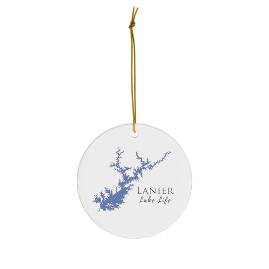 Lanier Lake Life Ceramic Ornaments - Classic Christmas Ornament -   Georgia Lake