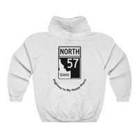 Highway 57 North - Highway to my Happy Place - Priest Lake Hoodie Sweatshirt - Idaho Lake