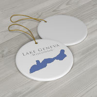 Lake Geneva - Ceramic Ornament - Classic Christmas Ornaments - Wisconsin Lake