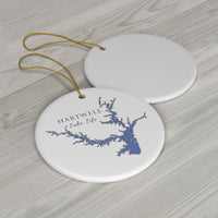 Hartwell Lake Life Ceramic Ornament - Classic Christmas Ornaments - Georgia & South Carolina Lake