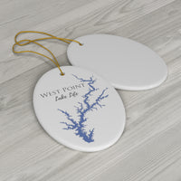 West Point Lake Life Ceramic Ornament - Classic Christmas Ornaments - Georgia Lake