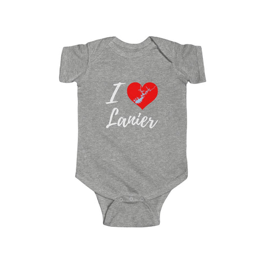 Adorable I Love Lake Lanier Baby Onsie | Cute Lake Lanier Infant Bodysuit Shirt