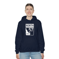 Highway 57 North - Front Printed Only - Highway to my Happy Place - Priest Lake Hoodie Sweatshirt - Idaho Lake