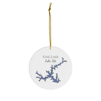 Sinclair Lake Life Ceramic Ornament - Classic Christmas Ornaments - Georgia Lake