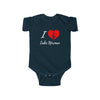 Load image into Gallery viewer, Cute! I Love Lake Norman - Infant Fine Jersey Bodysuit - Heart - North Carolina Lake