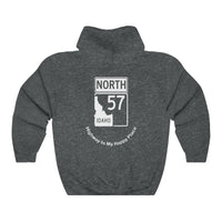 Highway 57 North - Highway to my Happy Place - Priest Lake Hoodie Sweatshirt - Idaho Lake