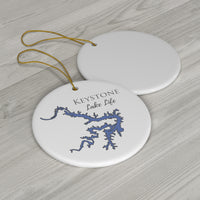 Keystone Lake Life Ceramic Ornament - Classic Christmas Ornaments - Oklahoma Lake