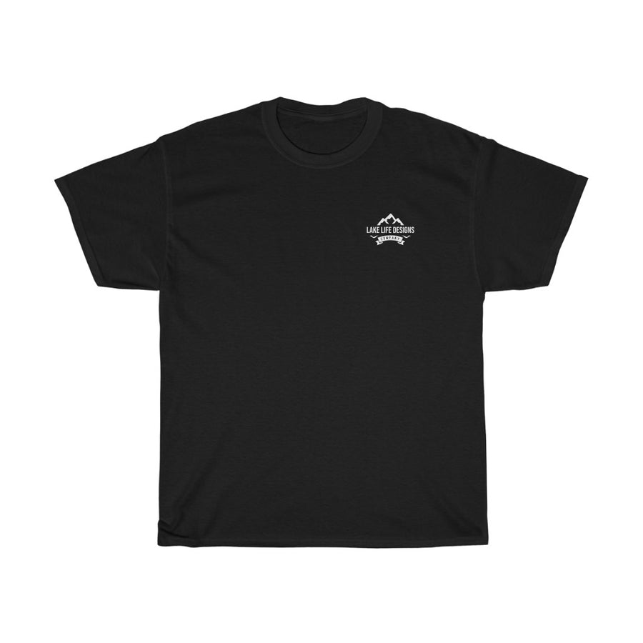 Houghton Lake Life - Cotton Short Sleeved - FRONT & BACK PRINTED - Short Sleeved Cotton Tee - Michigan Lake