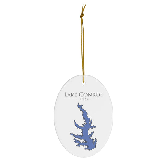 Conroe Lake Life Ceramic Ornament - Classic Christmas Ornaments -  Texas Lake