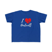 I Love Lake Hartwell Kid's Fine Jersey Tee  Kids Tshirt Heart Lake Hartwell Precious! - Georgia & South Carolina Lake