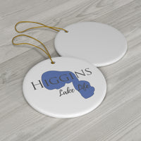Higgins Lake Life Ceramic Ornament - Classic Christmas Ornaments - Michigan Lake