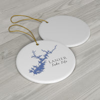 Lanier Lake Life Ceramic Ornaments - Classic Christmas Ornament -   Georgia Lake