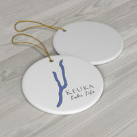 Keuka Lake Life Ceramic Ornament - Classic Christmas Ornaments - New York Lake
