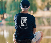 Hwy 57 - Highway to my Happy Place - Priest Lake Heavy Cotton Tee - Idaho Lake