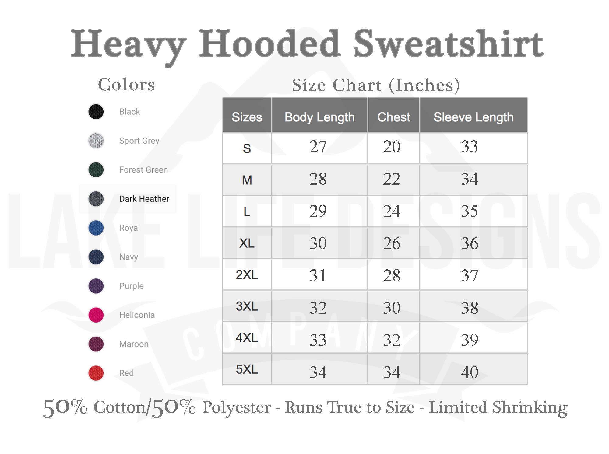 Yough Lake Life Hoodie - Front & Back Printed - High Quality Lake Life Hooded Sweatshirt - Heavy Hooded Sweatshirt - Maryland Lake