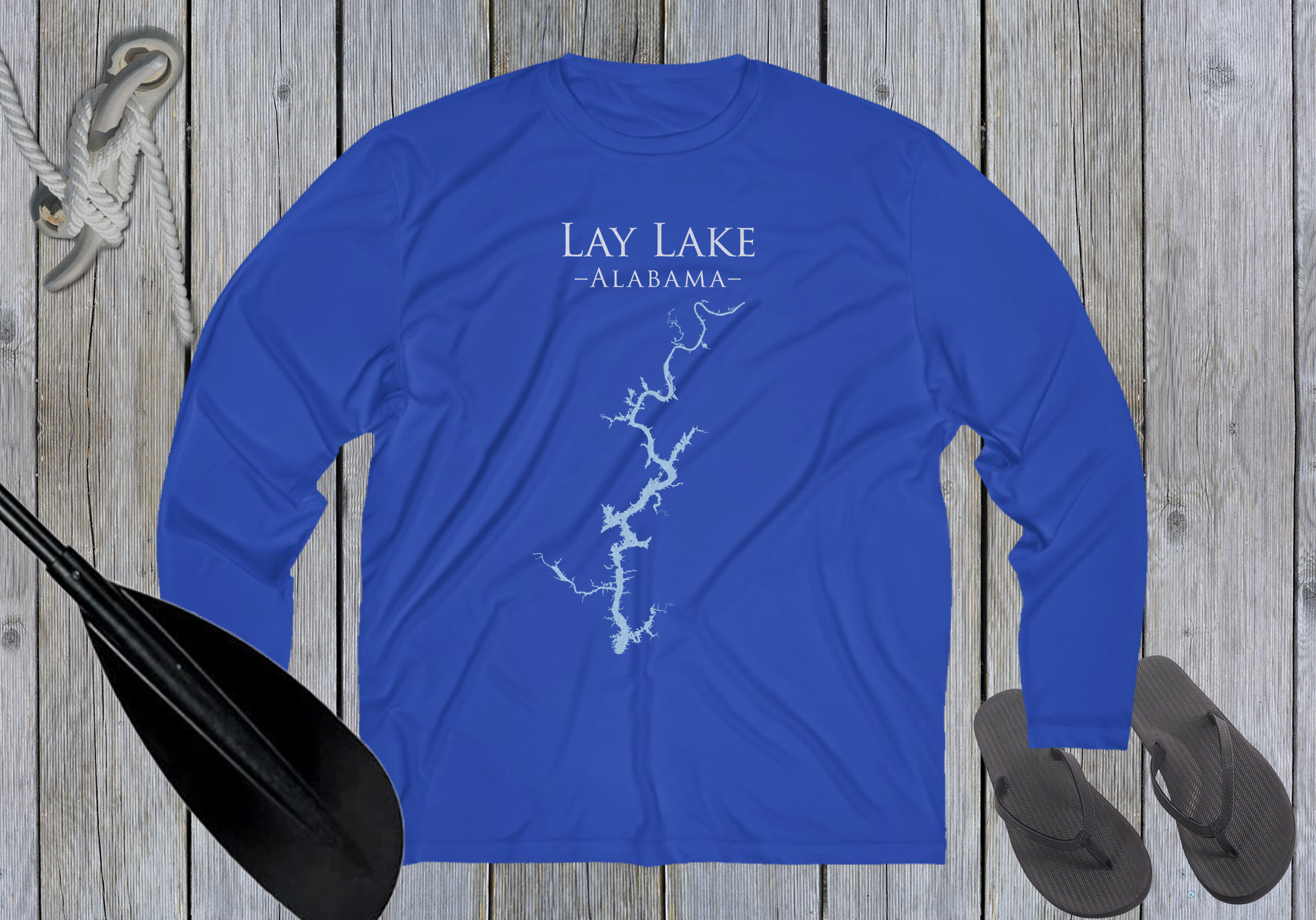 Lay Lake Alabama Dri fit Boating Shirt Breathable Material