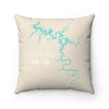 Center Hill Lake Spun Polyester Square Pillow - Tennessee Lake