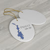 Load image into Gallery viewer, Priest Lake Life Ceramic Ornament - Classic Christmas Ornaments - Idaho Lake