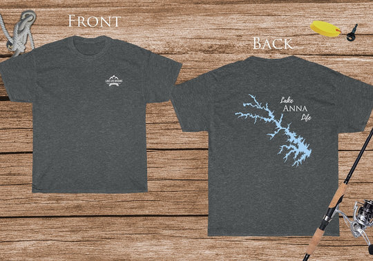 Lake Anna Life - Cotton Short Sleeved - FRONT & BACK PRINTED - Short Sleeved Cotton Tee - Virginia Lake