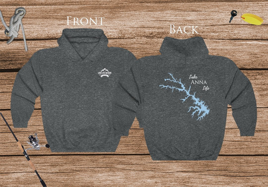 Lake Anna Life Hoodie - Front & Back Printed - High Quality Lake Life Hooded Sweatshirt - Heavy Hooded Sweatshirt - Virginia Lake