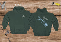Lake Anna Life Hoodie - Front & Back Printed - High Quality Lake Life Hooded Sweatshirt - Heavy Hooded Sweatshirt - Virginia Lake